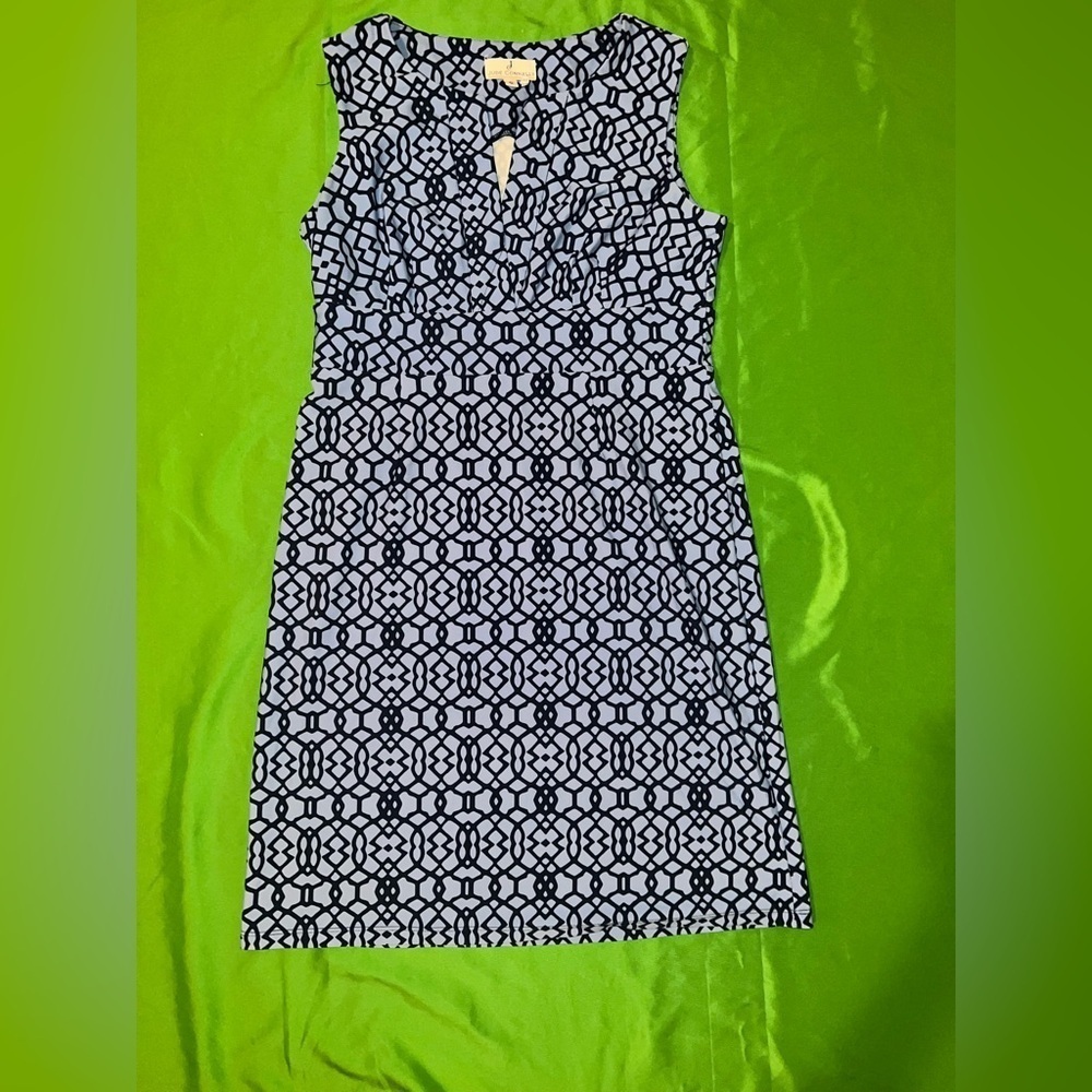 Jude Connally Elegant Blue Patterned Dress size Small